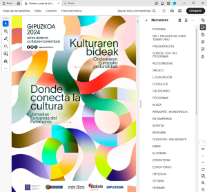Captura de pantalla de un PDF accesible
