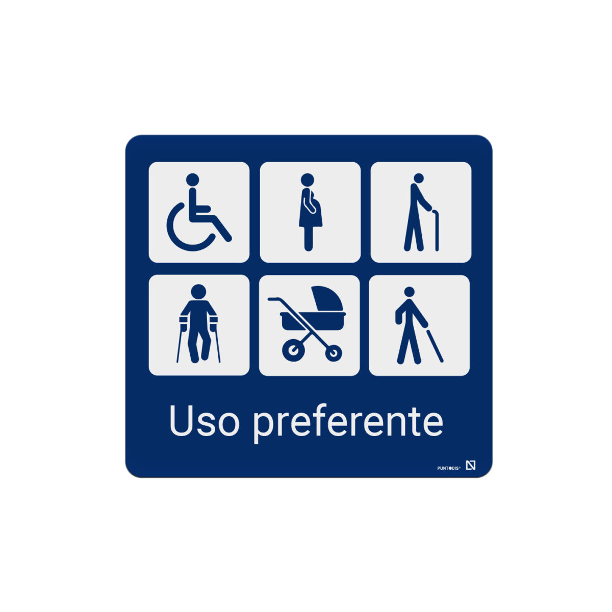 Vinilo uso preferente (6 pictogramas)