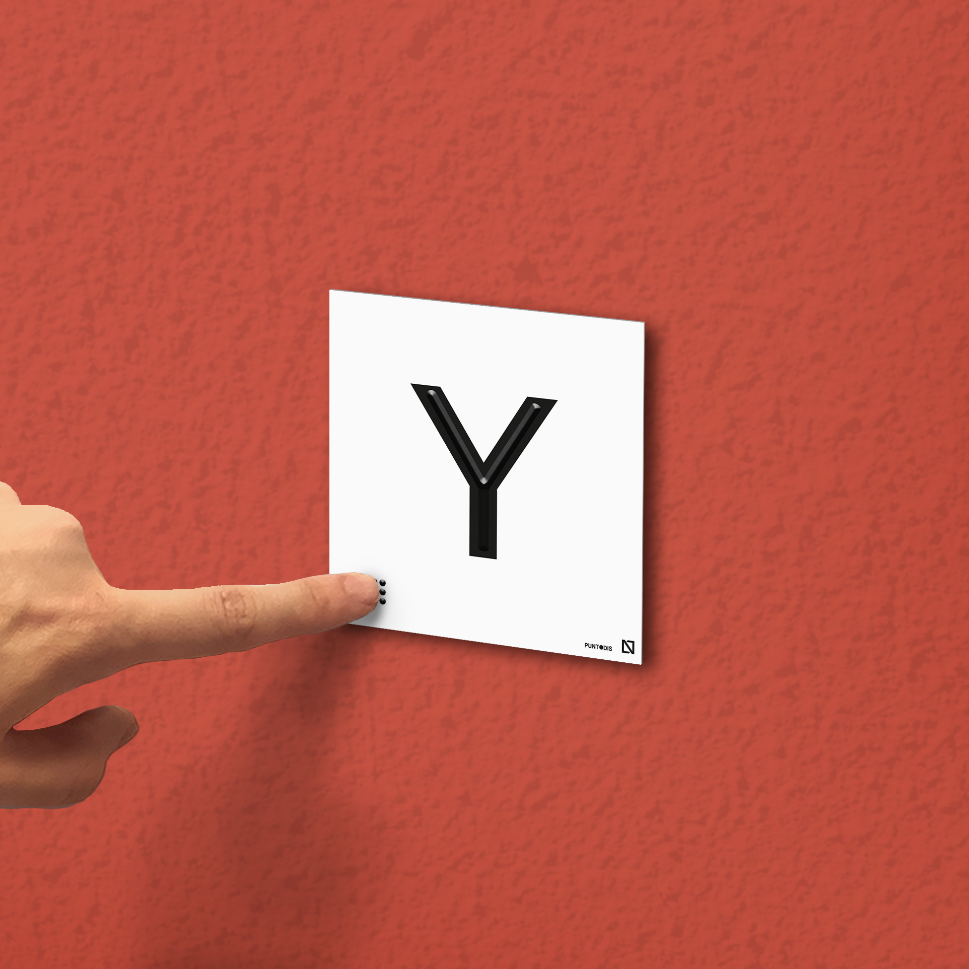 Ejemplo de colocación en pared de la placa