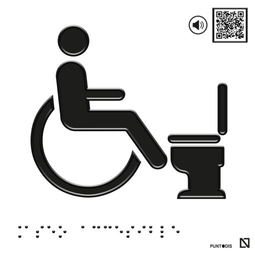Placa Aseo accesible (silla + inodoro)