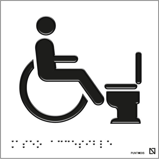Placa Aseo accesible (silla + inodoro)