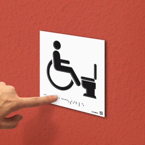 Placa Aseo accesible (silla + inodoro)