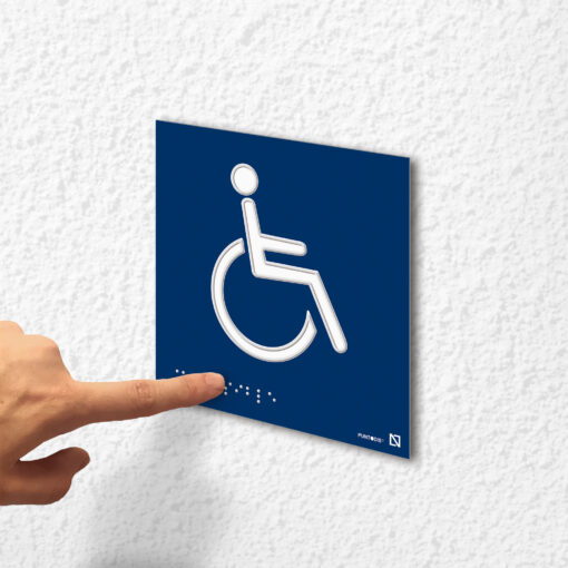 Placa Símbolo Internacional de Accesibilidad (SIA) braille