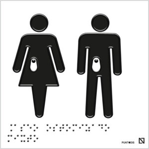 Placa aseo ostomizado mixto con fondo blanco