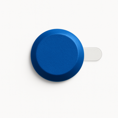 botón azul