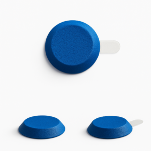 botones azules