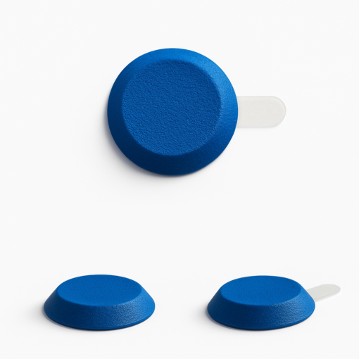 botones azules