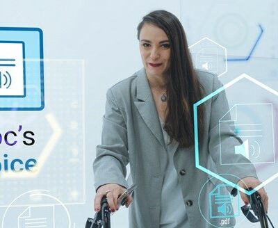 Miriam Fernández presentando Doc´s Voice