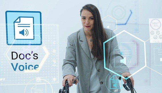 Miriam Fernández presentando Doc´s Voice