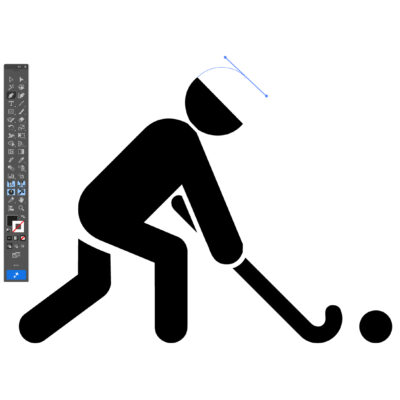 Pictograma en proceso de creación en programa de edición