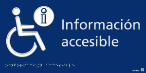 Placa Información accesible braille y altorrelieve