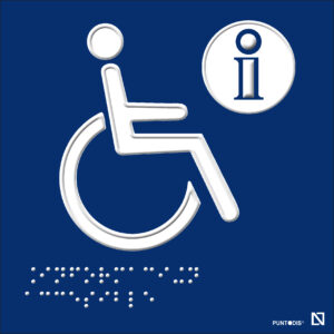 Placa Información accesible con braille y altorrelieve