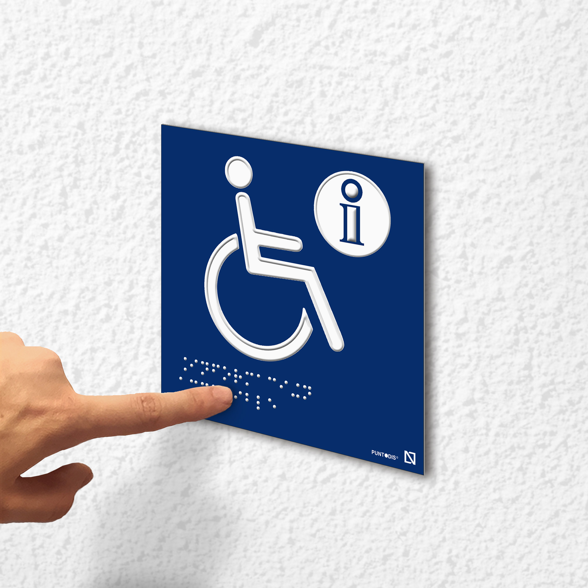 Ejemplo de colocación en pared de la placa