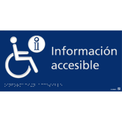 Placa Información accesible braille y altorrelieve