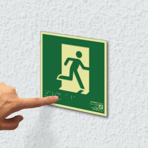 Ejemplo de colocación en pared de la placa