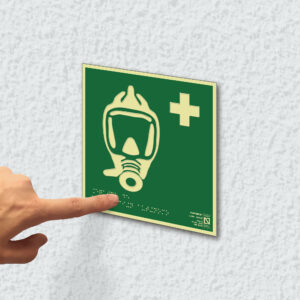 Ejemplo de colocación en pared de la placa