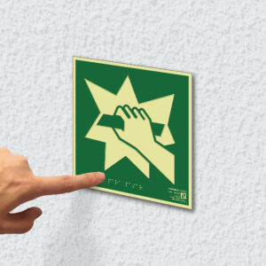 Ejemplo de colocación en pared de la placa