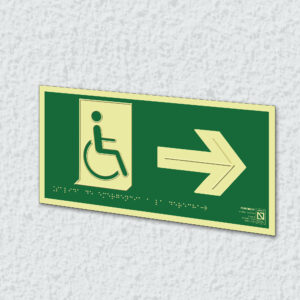 Ejemplo de colocación en pared de la placa
