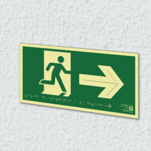 Ejemplo de colocación en pared de la placa