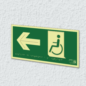Ejemplo de colocación en pared de la placa