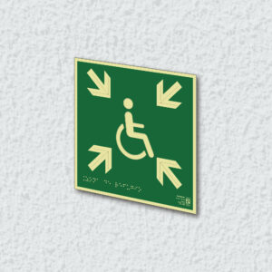 Ejemplo de colocación en pared de la placa
